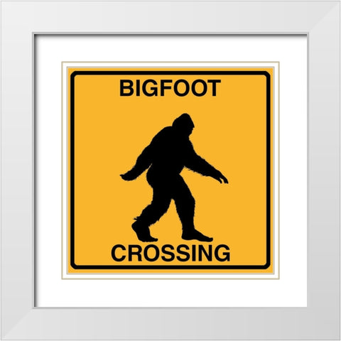 Bigfoot Crossing White Modern Wood Framed Art Print with Double Matting by Lavoie, Tina