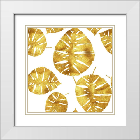 Tropiques dores White Modern Wood Framed Art Print with Double Matting by Lavoie, Tina