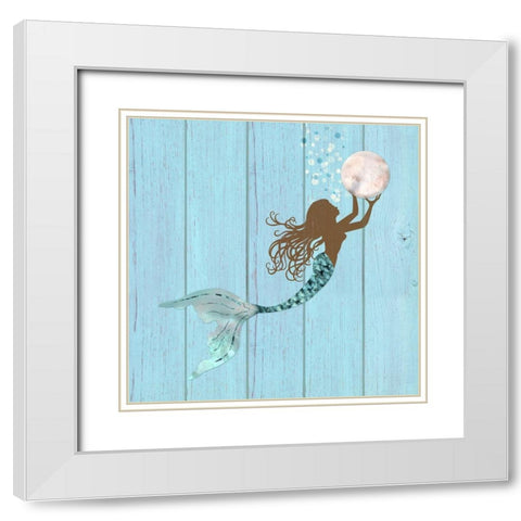 Gathering Pearls I White Modern Wood Framed Art Print with Double Matting by Lavoie, Tina