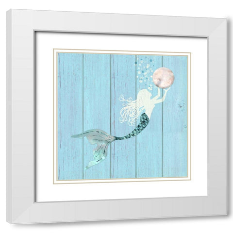 Gathering Pearls II White Modern Wood Framed Art Print with Double Matting by Lavoie, Tina