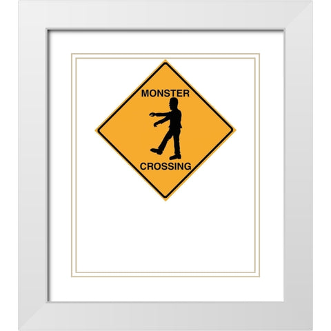 Monster Crossing Tee White Modern Wood Framed Art Print with Double Matting by Lavoie, Tina