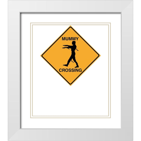 Mummy Crossing Tee White Modern Wood Framed Art Print with Double Matting by Lavoie, Tina