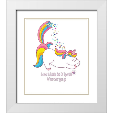 Leave A Little Bit Of Sparkle 2 Tee White Modern Wood Framed Art Print with Double Matting by Lavoie, Tina