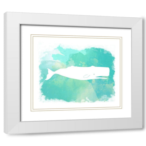 Heart of the Sea Sperm Whale White Modern Wood Framed Art Print with Double Matting by Lavoie, Tina