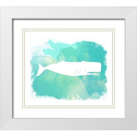 Heart of the Sea Sperm Whale White Modern Wood Framed Art Print with Double Matting by Lavoie, Tina