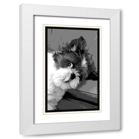 Say What White Modern Wood Framed Art Print with Double Matting by Lavoie, Tina
