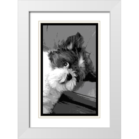 Say What White Modern Wood Framed Art Print with Double Matting by Lavoie, Tina