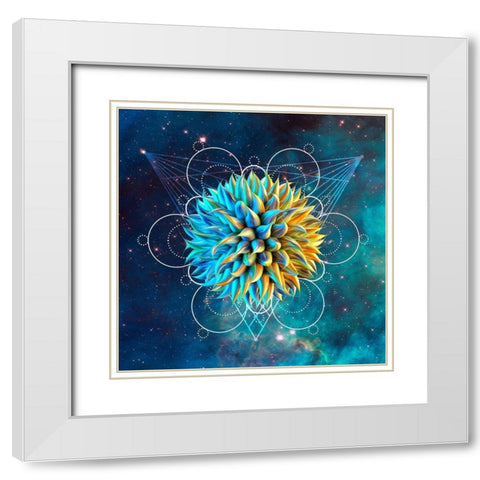 Untitled 32 White Modern Wood Framed Art Print with Double Matting by Lavoie, Tina
