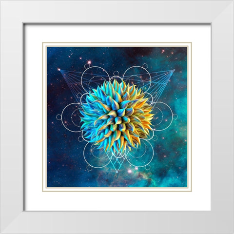 Untitled 32 White Modern Wood Framed Art Print with Double Matting by Lavoie, Tina