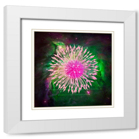 Untitled 33 White Modern Wood Framed Art Print with Double Matting by Lavoie, Tina