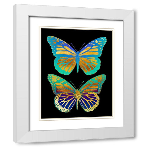Danaus Plexippus Psychedelicus I White Modern Wood Framed Art Print with Double Matting by Lavoie, Tina
