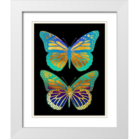 Danaus Plexippus Psychedelicus I White Modern Wood Framed Art Print with Double Matting by Lavoie, Tina