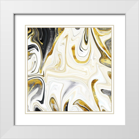 Metalsmith Latte White Modern Wood Framed Art Print with Double Matting by Lavoie, Tina