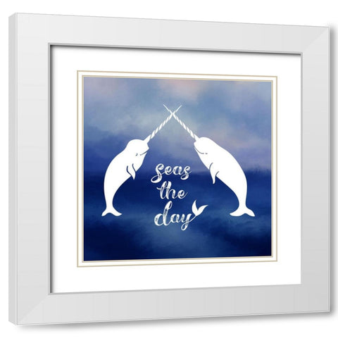 Seas the Day White Modern Wood Framed Art Print with Double Matting by Lavoie, Tina