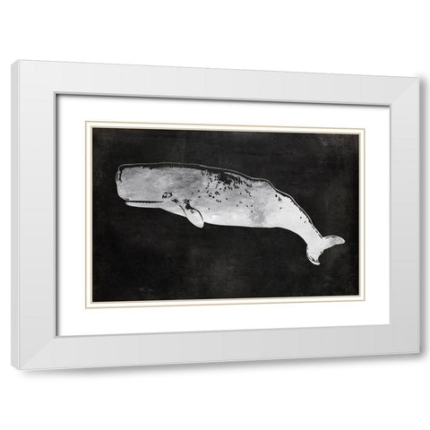 Sperm Whale White Modern Wood Framed Art Print with Double Matting by Lavoie, Tina