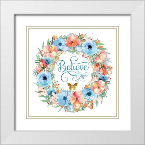 Believe in Magic White Modern Wood Framed Art Print with Double Matting by Lavoie, Tina