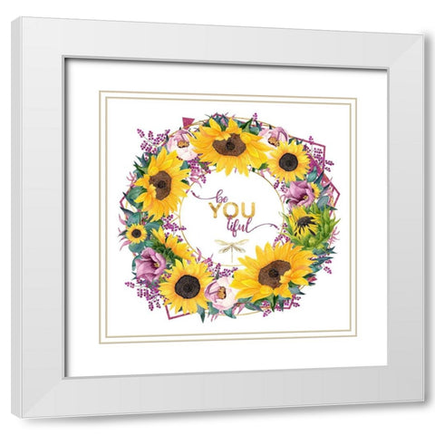 beYOUtiful White Modern Wood Framed Art Print with Double Matting by Lavoie, Tina