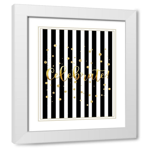 Celebrate Cosmopolitan White Modern Wood Framed Art Print with Double Matting by Lavoie, Tina