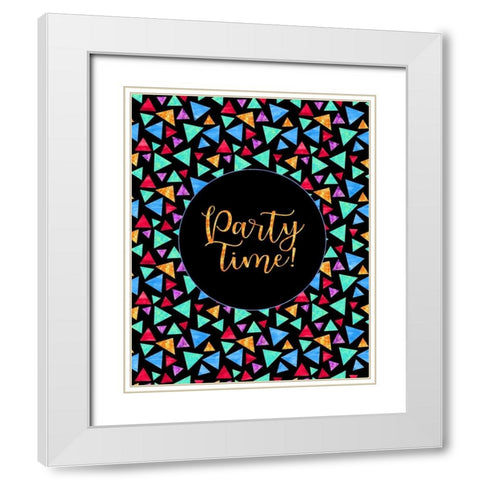 Party Time Bag White Modern Wood Framed Art Print with Double Matting by Lavoie, Tina
