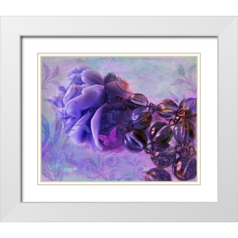 Sunset Rose White Modern Wood Framed Art Print with Double Matting by Lavoie, Tina