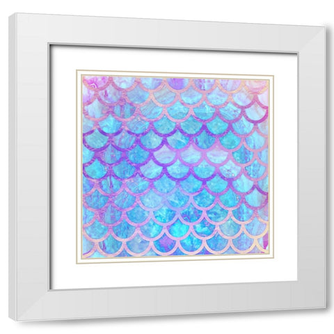 Mystical Mermaid White Modern Wood Framed Art Print with Double Matting by Lavoie, Tina