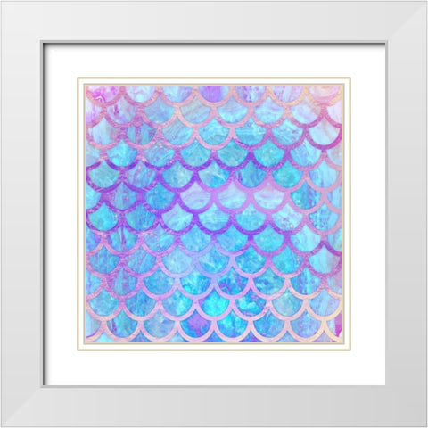 Mystical Mermaid White Modern Wood Framed Art Print with Double Matting by Lavoie, Tina