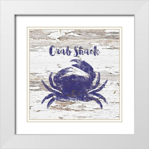 Crab Shack White Modern Wood Framed Art Print with Double Matting by Lavoie, Tina
