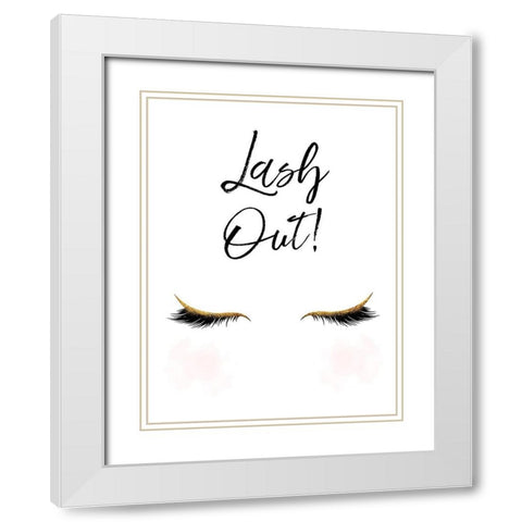 Lash Out White Modern Wood Framed Art Print with Double Matting by Lavoie, Tina