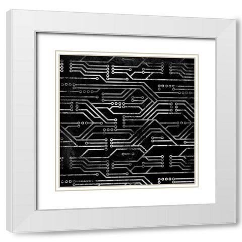 Circuit White Modern Wood Framed Art Print with Double Matting by Lavoie, Tina