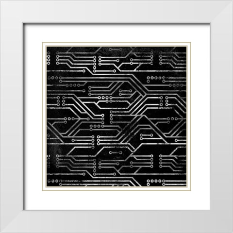 Circuit White Modern Wood Framed Art Print with Double Matting by Lavoie, Tina