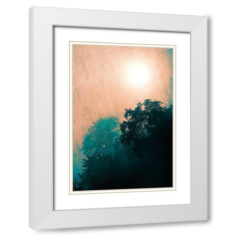 Jungle Canopy At Sunset White Modern Wood Framed Art Print with Double Matting by Lavoie, Tina