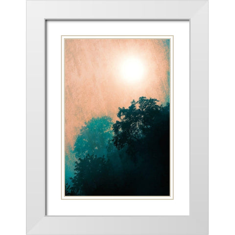Jungle Canopy At Sunset White Modern Wood Framed Art Print with Double Matting by Lavoie, Tina