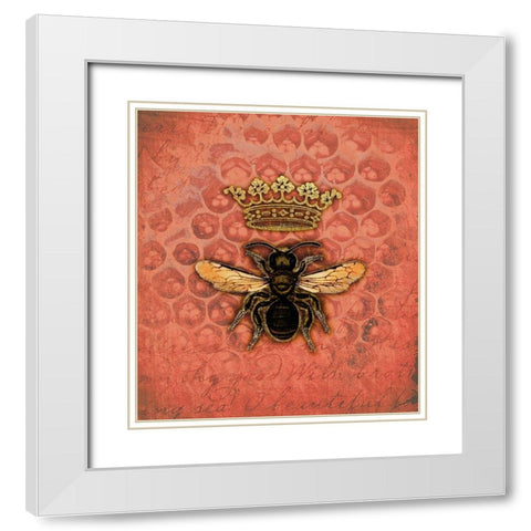 Honeycomb Queen White Modern Wood Framed Art Print with Double Matting by Lavoie, Tina