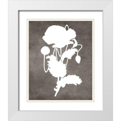 Spirit Poppy I White Modern Wood Framed Art Print with Double Matting by Lavoie, Tina