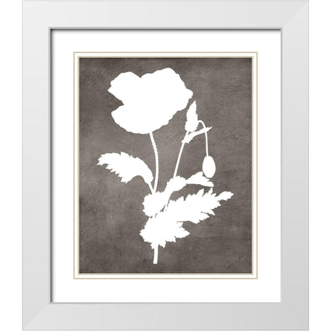 Spirit Poppy II White Modern Wood Framed Art Print with Double Matting by Lavoie, Tina