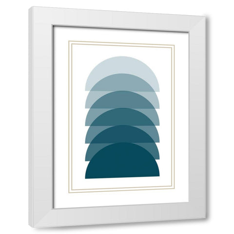 Sunset II White Modern Wood Framed Art Print with Double Matting by Lavoie, Tina