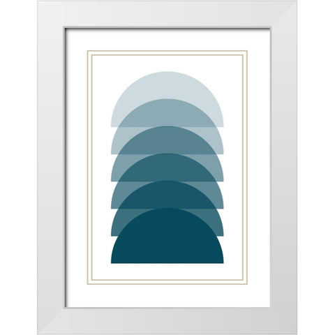 Sunset II White Modern Wood Framed Art Print with Double Matting by Lavoie, Tina