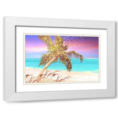 Starlight Beach White Modern Wood Framed Art Print with Double Matting by Lavoie, Tina