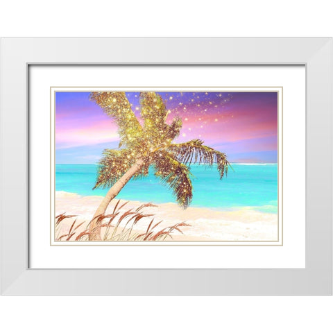 Starlight Beach White Modern Wood Framed Art Print with Double Matting by Lavoie, Tina