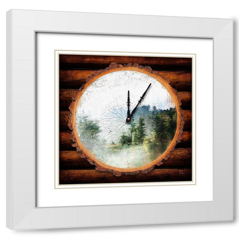 Mountain Time White Modern Wood Framed Art Print with Double Matting by Lavoie, Tina