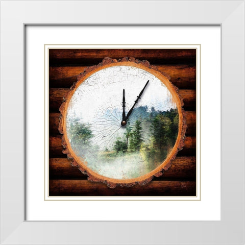 Mountain Time White Modern Wood Framed Art Print with Double Matting by Lavoie, Tina