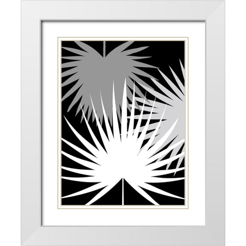 Tropics In Black And White III White Modern Wood Framed Art Print with Double Matting by Lavoie, Tina