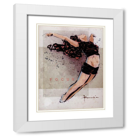 Focus White Modern Wood Framed Art Print with Double Matting by TMBorenstein