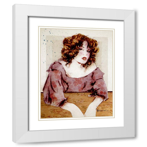 Just Chillin White Modern Wood Framed Art Print with Double Matting by TMBorenstein