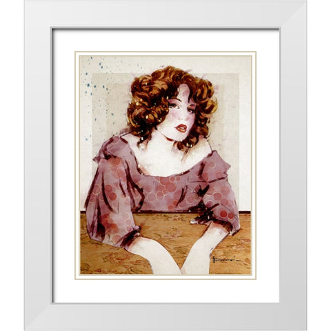 Just Chillin White Modern Wood Framed Art Print with Double Matting by TMBorenstein