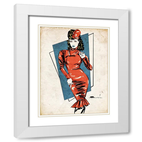 Out Of Time White Modern Wood Framed Art Print with Double Matting by TMBorenstein