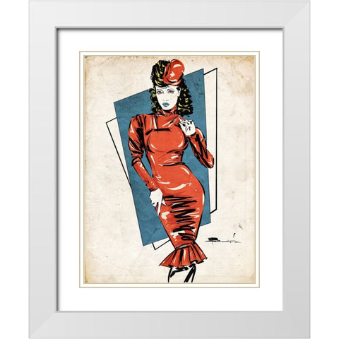 Out Of Time White Modern Wood Framed Art Print with Double Matting by TMBorenstein