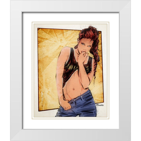 Shadowless White Modern Wood Framed Art Print with Double Matting by TMBorenstein