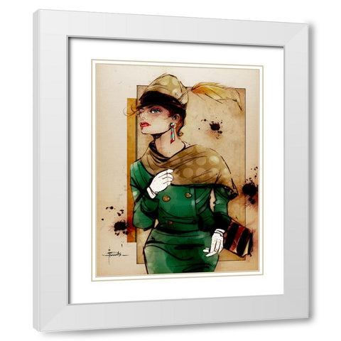 Call Me A Cab White Modern Wood Framed Art Print with Double Matting by TMBorenstein