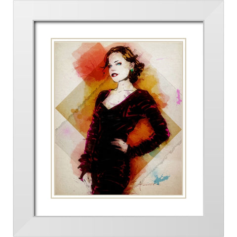 Cinamon White Modern Wood Framed Art Print with Double Matting by TMBorenstein